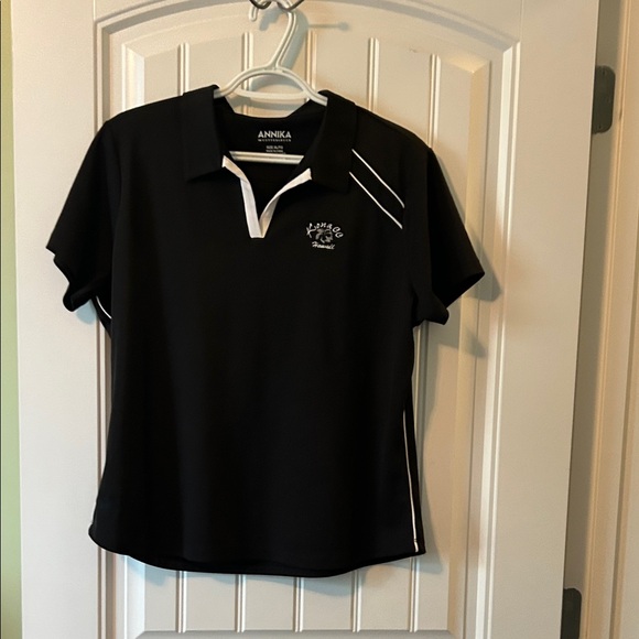 Tops - Annika Black Polo Shirt